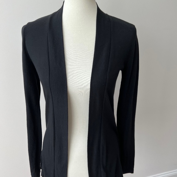 J.Crew XS Black Open Front Cotton Sweater/Cardigan Cotton/Polyester Blend - Picture 2 of 12